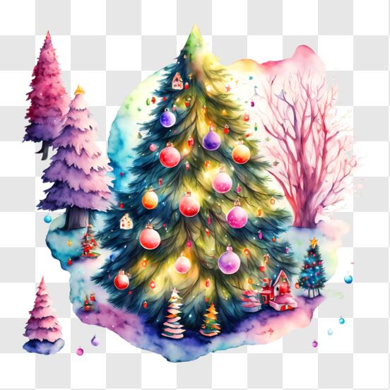 Realistic Christmas Tree Print Minimalist Evergreen Pine Tree Drawing Retro  Vintage Festive Holiday Decoration Housewarming Gift - Etsy