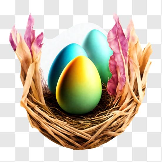 Easter Basket Eggs transparent PNG - StickPNG
