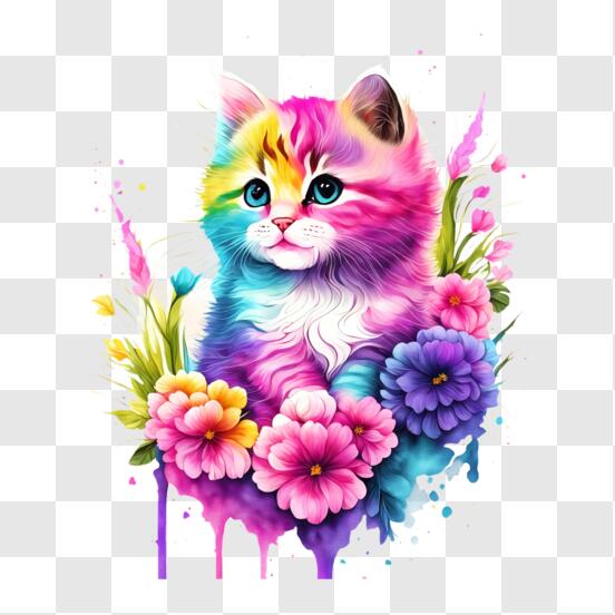 Diamond Painting Cats Flowers And Fish Bowl Lovely Design Embroidery  Decorations