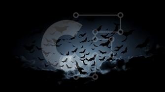 Groupe de chauves-souris volant avec la lune dans le ciel sombre photo  stock
