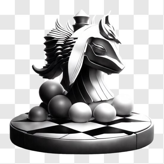 tabuleiro de xadrez 3d render, peças de xadrez em pé 11306672 PNG