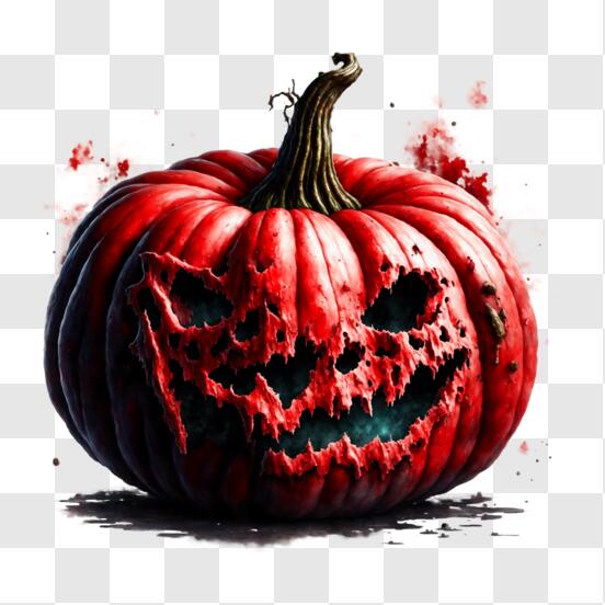 Scarica Spaventosa zucca di Halloween con macchie di sangue PNG Online - Creative  Fabrica