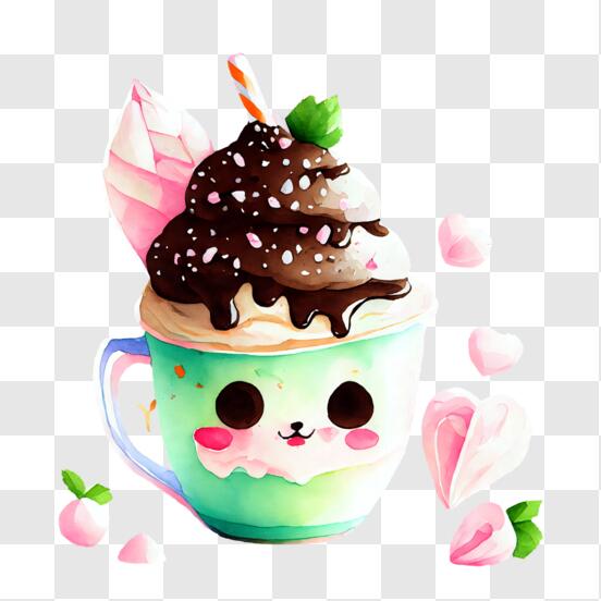 desenho kawaii cupcake - Como Fazer Artesanatos