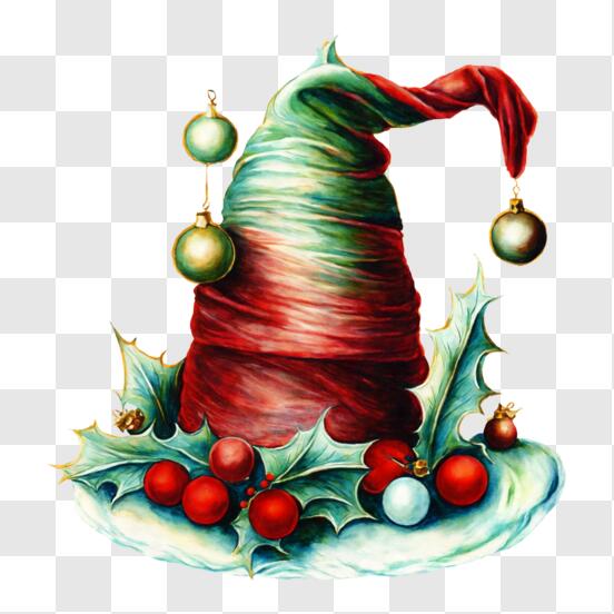 Télécharger Chapeau d'elfe aquarelle festif pour la décoration des