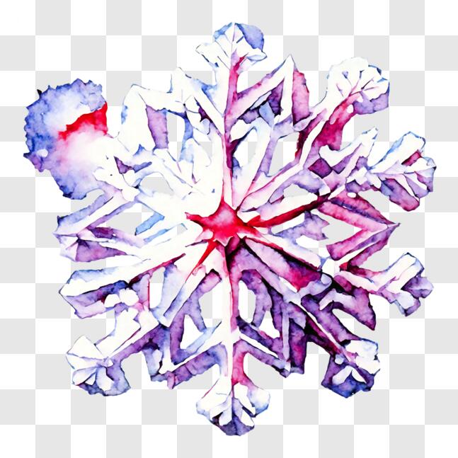 Download Abstract Watercolor Snowflake Artwork PNG Online - Creative ...