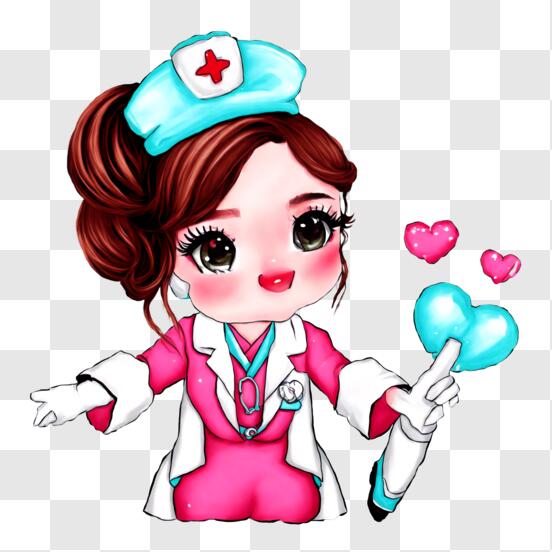 desenho de enfermeira feliz [download] - Designi