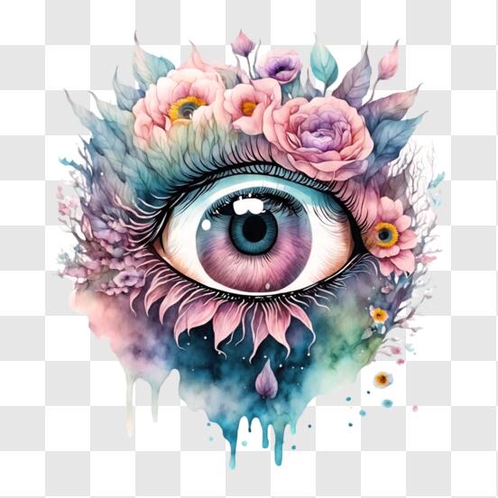 halloween eyeball eye colorful abstract glowing png download