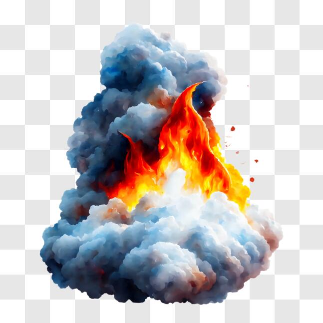 Download Fire and Smoke Cloud Illustration PNGs Online - Creative Fabrica