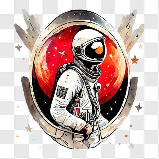 Descarga Arte de Mono Astronauta PNG En Línea - Creative Fabrica