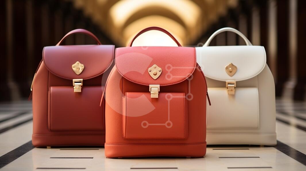 Stylish Designer Handbags with Gold Hardware stock photo Creative Fabrica