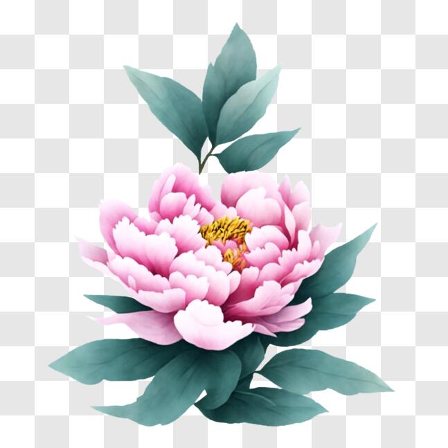 Download Pink Peony Flower - Ornamental and Decorative Element PNG ...