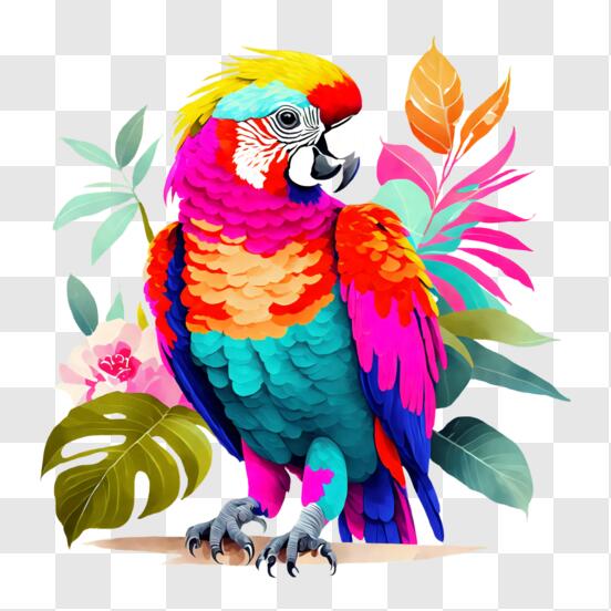 colourful parrot by loroart on DeviantArt