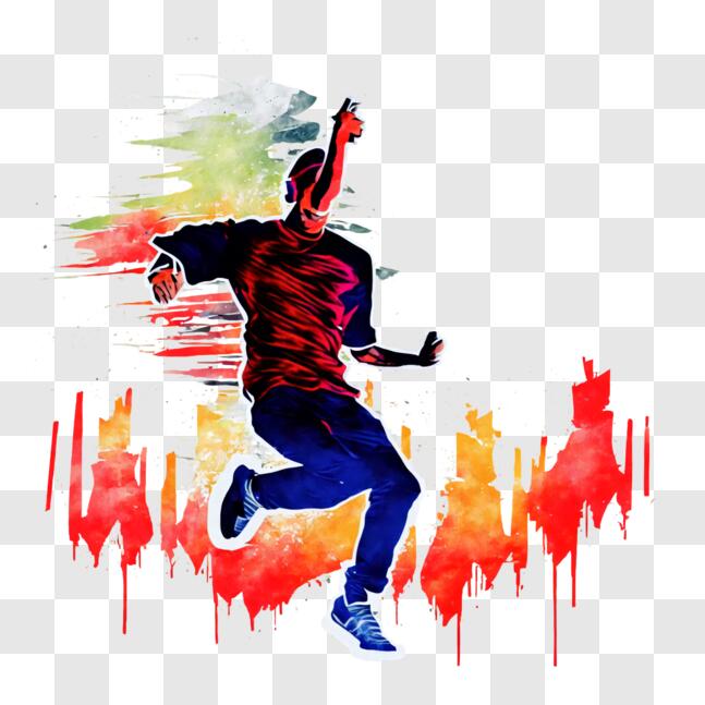 Download Energetic Dance Routine with Colorful Background PNG Online ...
