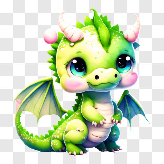 cute green dragons