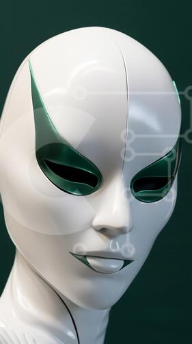 Robot Mask - White - Adult