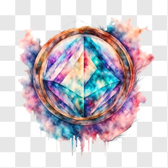 Download Colorful Abstract Diamond Painting with Watercolor Splashes ...