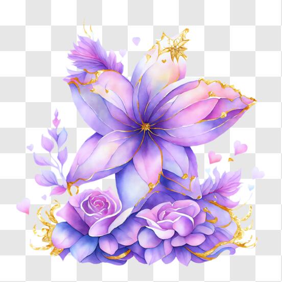 Colorful floret design on black background outlined with purple, blue,  green, and orange png download - 3500*3900 - Free Transparent Colorful  Floret Design png Download. - CleanPNG / KissPNG