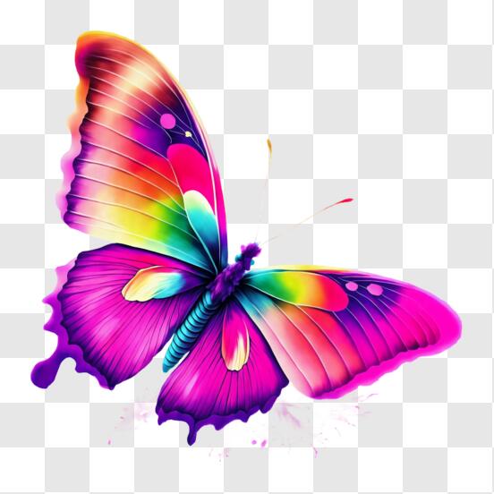 Descarga Mariposa colorida con alas vibrantes PNG En Línea - Creative  Fabrica
