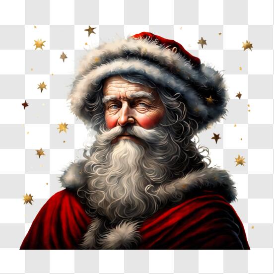 Navidad, mujer de perfil, gorro de papá Noel, fondo negro, ilustración  ilustração do Stock