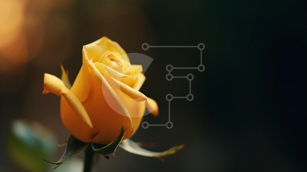 Beautiful Single Yellow Rose - Symbol of Love and Friendship stock ...