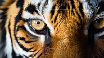 Close-up do tigre. ilustração 3d