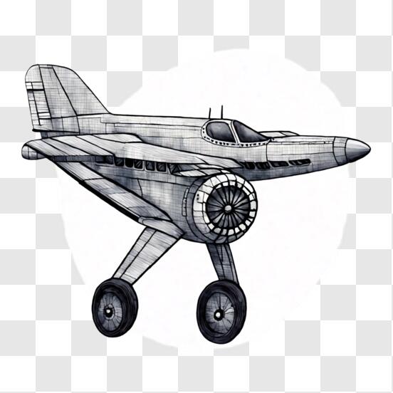 Airplane cartoon, plane drawing clipart vector free download