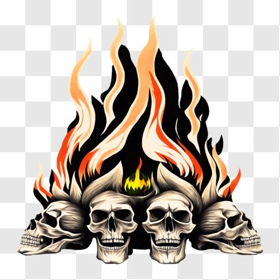 flaming skulls backgrounds