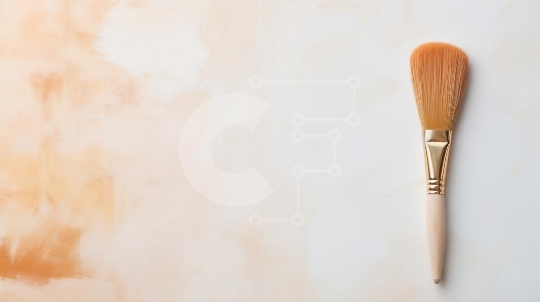 Versatile Makeup Brush for Creative and Cosmetic Uses stock photo