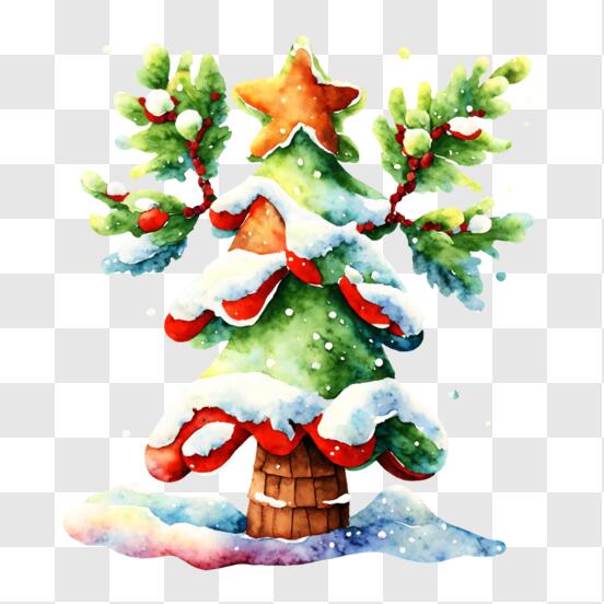 Desenho De Elemento árvore Natal PNG , Clipart De árvore De Natal, Desenho  Animado, Criativo Imagem PNG e PSD Para Download Gratuito