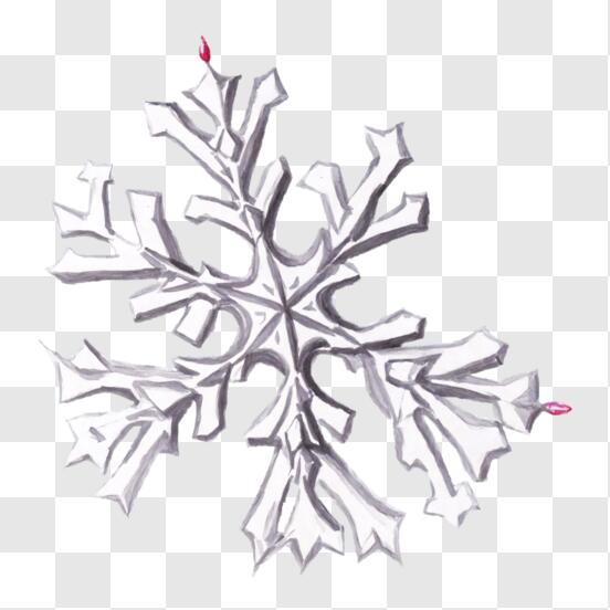 Scarica Decorazione fiocco di neve invernale PNG Online - Creative