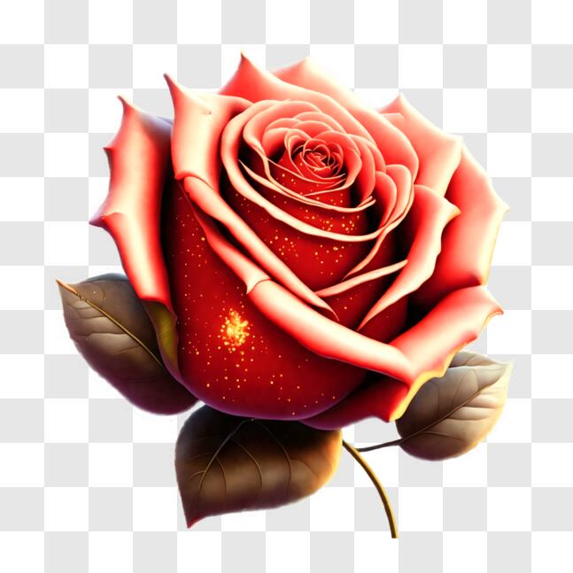 Download Beautiful Blooming Red Rose PNG Online - Creative Fabrica