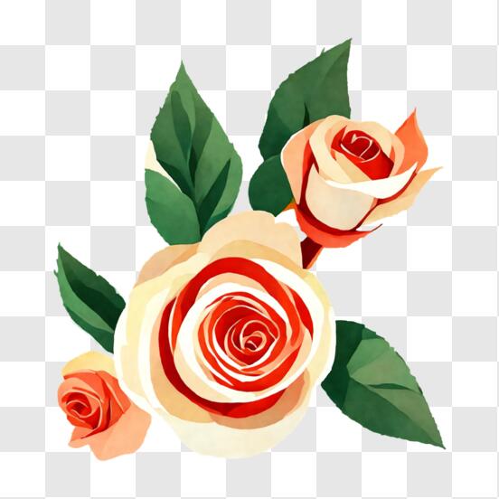 Scarica Splendide Rose Rosse e Bianche per Decorazione e Progetti Creativi  PNG Online - Creative Fabrica