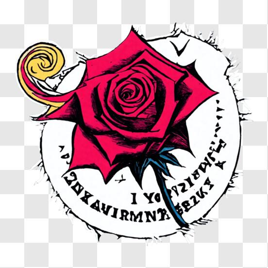 Download 100th Anniversary of Beauty and the Beast Celebrated with Red Rose  PNG Online - Creative Fabrica