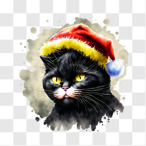 Desenho para colorir de gatos fofos no inverno · Creative Fabrica