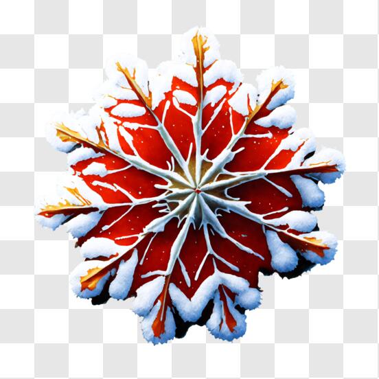 Rot und Weißer Schneeflocke Dekorativer Anhänger PNG online herunterladen –  Creative Fabrica