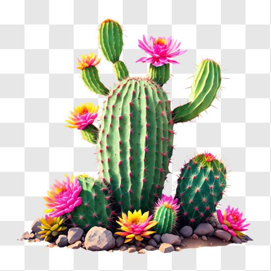 Cactus with flowers 16637800 PNG