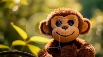 Smiley Monkey Stuffed Animal