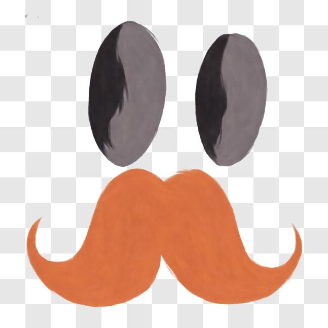 Download Smiling Cartoon Character with Orange Mustache PNG Online