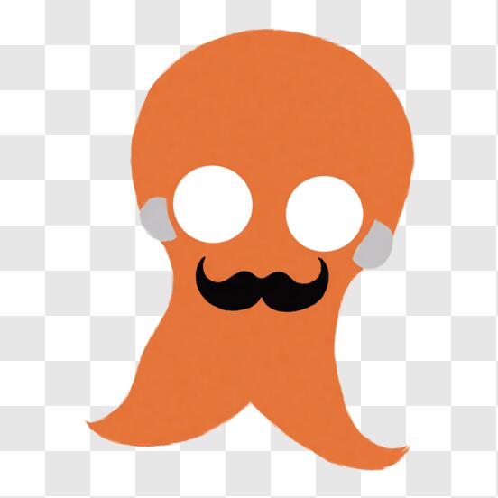 Mustache Styles Clipart Transparent Background, Alien Cartoon Logo Pop  Style Orange Hat Mustache, Alien, Smokes, Pop Style PNG Image For Free  Download