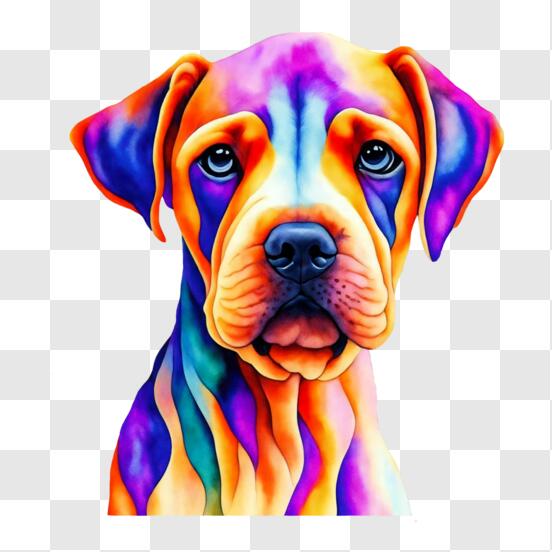 Desenho de Emoji cara de cachorro para colorir