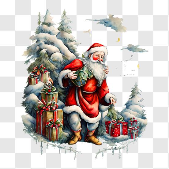 Père Noël Au Volant D'une Voiture Cadeau Ornement De Noël