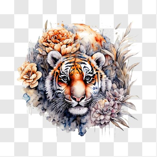 Kit Completo - Pintura em Diamantes - Tigre 3D