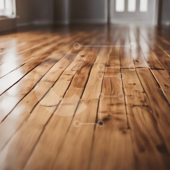 Glossy Wooden Floor with Herringbone Pattern stock photo Creative Fabrica