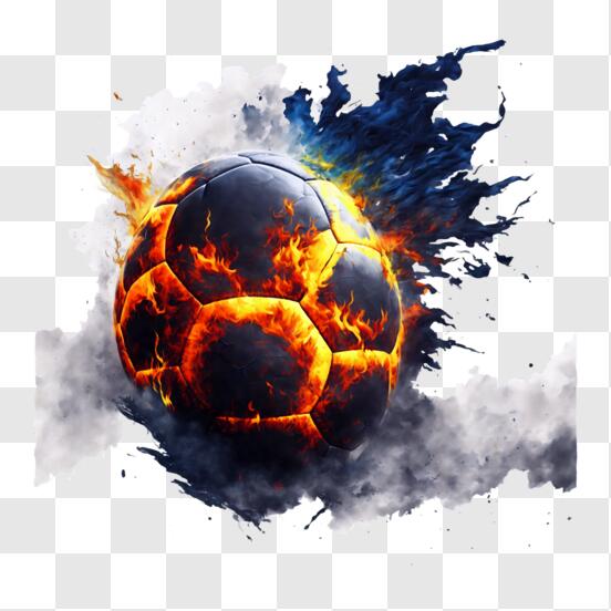 Descarga Balón de Fútbol en Llamas - Representación Artística del Fútbol  PNG En Línea - Creative Fabrica