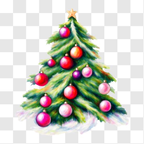 Árvore de Natal Brilhante Moldura de Natal PNG - Digital Grátis