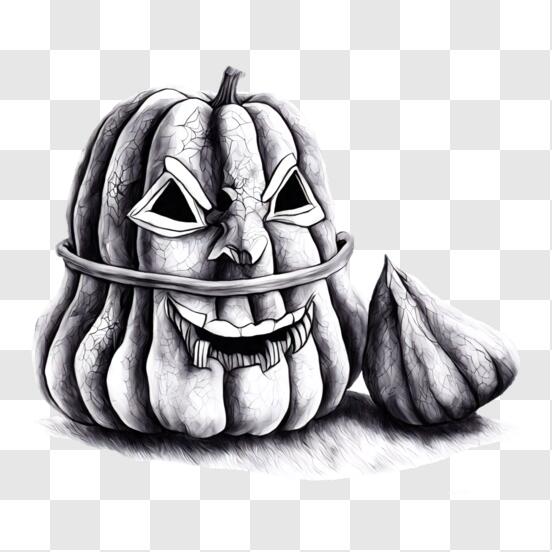 Baixe Desenho de abóbora assustadora para o Halloween PNG - Creative Fabrica