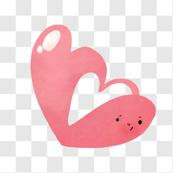 Download Heart Shape Cut in Half - Pink Background PNG Online
