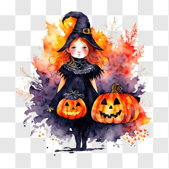 Cabeça De Unicórnio Fofa Em Bruxas Que Colorido Livro Halloween