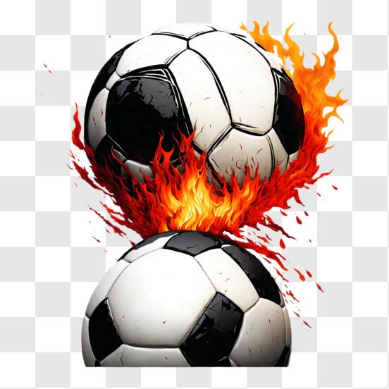 Descarga Balón de Fútbol en Llamas - Representación Artística del Fútbol  PNG En Línea - Creative Fabrica
