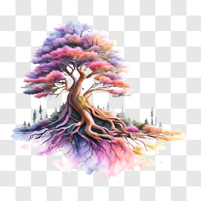 Diamond Painting DIY Tree Abstract Colorful Design Embroidery House Wall  Display